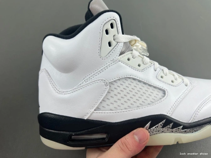Reps LUCY 5 AIR DD0587-110 'WHITE JORDAN RETRO BLACK' 0807
